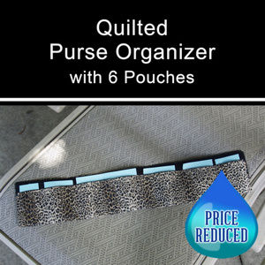 Quilted Leopard Print Purse Organizer EUC